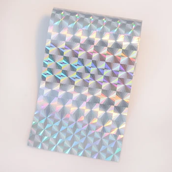 15 Sayfa Starry Sky Lazer tırnak Tırnak Süslemeleri için 4*10cm Renkli Işıltı Transfer Etiket, DİY Tırnak Uçları Folyo