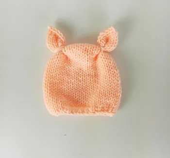 Yeni doğan Bebek bonnet yeni Doğan Bebek Kız Şapka, El Örgü Şapka, 0 - 3 M Şapka, Bebek Duş Hediye