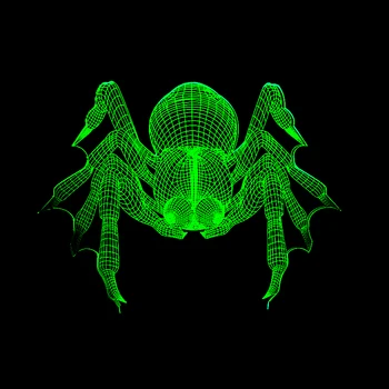 Sihirli 3D Örümcek Renkli Süsler Dokunma Gerçekçi Parti Sahnesi Gece lambası Lamba Komik Oyuncaklar Ev Cafe Bar Festivali Tedarik Sahne