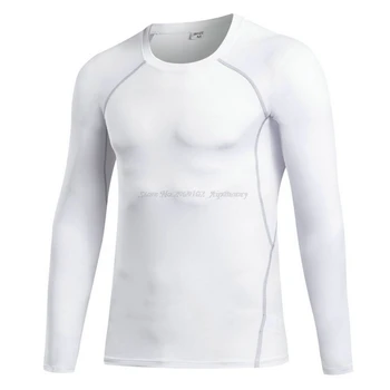 Spor Egzersiz Erkek Uzun Kollu T Shirt SuperElastic Hızlı Kuru Nefes Hızlı SPOR için Ter Büyük Çocuk Üst Gömlek Atletik Emmek