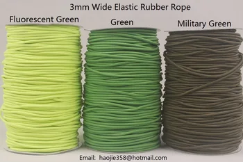 Floresan Yeşil, Yeşil, Askeri Yeşil, 20 metre/çok Elastik Kordon 3mm Boncuk Streç İplik Dize İp