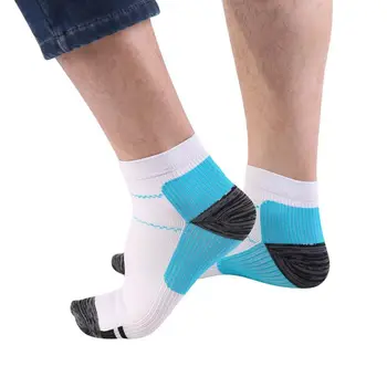Spor Sıkıştırma Nefes Plantar Fasiit Topuk Kemer Ağrı Kesici Sıkıştırma Spor Çorap Giymek