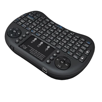 Android TV KUTUSU için Arka Hava Fare ile ı8 rıı+ 2.4 G Kablosuz Klavye İngilizce Rusça İspanyolca klavye PC Mini