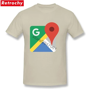 2017 Swag Tees Erkekler için google maps logo T Kısa Kollu Yaz Fit Şık Gömlek Aile Artı Boyutu Mal