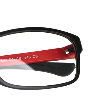 1 ADET Gözlük TR90 Hafif Siyah Gözlük Tam Kare Kenarlı gözlük Gözlük