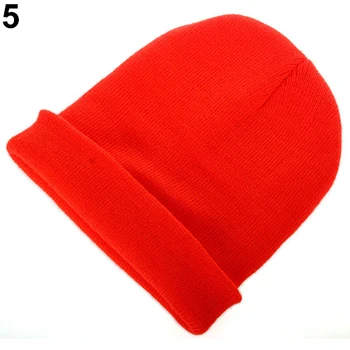 Muhteşem Kadın Erkekler 4XQG Toptan Düz Renk Düz Beanie Cap Örme Kafatası Şapka Manşet Boş Beany Perakende/Kış