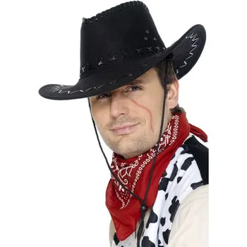Yeni Erkek Kadın Vahşi Batı Kovboy Şapkası Batı Cowgirl Süslü Şapkalar Cap Klasik Kovboy Şapkası Moda D02696