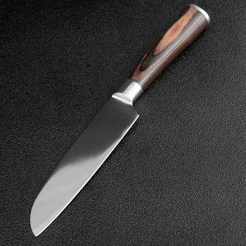 XİTUO YENİ Yüksek Kalite 5+8inch 2 adet 7CR17Mov soyma programı cleaver Chef ekmek bıçağı paslanmaz çelik Mutfak Bıçağı aracı EDC ayarlar