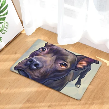 Yeni kaymayan Halılar Köpek Baskı Paspaslar Banyo Zemin Mutfak 40X60 50 X 80 cm Kilim Karikatür