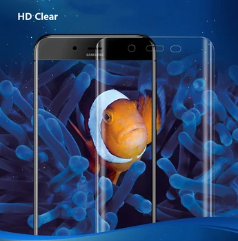 Samsung Galaxy A8 için HOLAZİNG Yumuşak HD ANti-Çizik Parmak 4D Tam Vücut Kapak Ekran Koruyucu Plus OTOMATİK hassas gözler Film Sabit