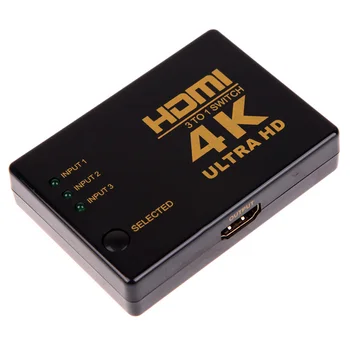 PS3 için HDTV PC için yüksek Kaliteli 4K*2K 3 1 Giriş Çıkış HDMI değiştirici HDMI Hub Splitter TV Değiştirici Ultra HD/PC