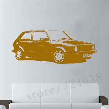 Özel Tasarım Vintage Araba VW Golf GTI Mirage Klasik Sanat Duvar çıkartması Sticker Ev Dekorasyon Sanat Odası Duvar Sticker